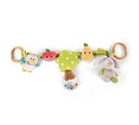 NICI Hanging Pram Toys Featuring Bunny & Owl 40 cm, Colourful I Baby Play Arch with 5 Hanging Figures I Pram Toy with 2 Removable Fixing Rings - 48512