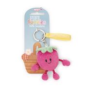 NICI Hello Sunshine Strawberry Keyring 7 cm, Yellow, Loyal Companion for Backpack or Bag, Key Holder for Kids and Adults, 61807