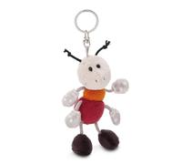 NICI Key holder ant Enzi 10cm grey - Sustainable companion cuddly animal pendant with metal ring to hang on keys, cord, bag, and more