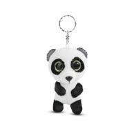 NICI Key holder GLUBSCHIS Panda Peppino 9cm white - Soft toy companion cuddly animal pendant with metal ring to hang on keys, cord, bag, and more