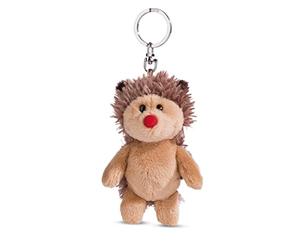 NICI Key holder hedgehog Hetch Hogan 10cm brown - Sustainable companion cuddly animal pendant with key ring for lanyard, key ring & key holder