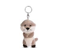 Key holder otter Oda 10cm grey - Sustainable companion cuddly animal pendant with key ring for lanyard, key ring & key holder