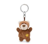 NICI Keyholder bear with star 5cm - brown - A loyal companion for backpacks or bags, keychain for key rings & key holders for all ages | 62095