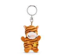 NICI Keyholder cat striped with star 5cm - brown - A loyal companion for backpacks or bags, keychain for key rings & key holders for all ages | 62088