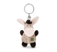 NICI Keyholder donkey with cloverleaf 5cm - grey - A loyal companion for backpacks or bags, keychain for key rings & key holders for all ages | 62069