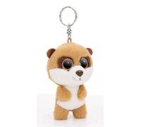 NICI Keyholder GLUBSCHIS Meerkat Speeky 9cm brown - Soft toy companion cuddly animal pendant with metal ring to hang on keys, cord, bag, and more