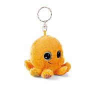 NICI Keyholder GLUBSCHIS octopus Olly Polly 9cm - orange - Plush companion for backpack or bag, cuddle charm with metal ring for keychain & key holder | 61840