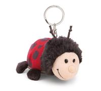 NICI Keyholder ladybird Dotti-Lotti 9cm - red - Plush companion for backpack or bag, cuddle charm with metal ring for keychain & key holder | 61622