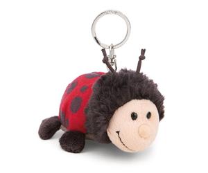 NICI Keyholder ladybird Dotti-Lotti 9cm - red - Plush companion for backpack or bag, cuddle charm with metal ring for keychain & key holder | 61622