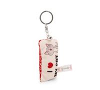 NICI Keyholder mini plush cushion I my cat 8cm with bell - colorful - A loyal companion for backpacks or bags, keychain for key rings & key holders for all ages | 62126