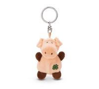 NICI Keyholder pig with cloverleaf 5cm - pink - A loyal companion for backpacks or bags, keychain for key rings & key holders for all ages | 62070