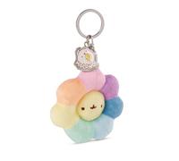 NICI Keyholder rainbow flower 7cm colorful - Soft toy companion cuddly animal pendant with metal ring to hang on keys, cord, bag, and more