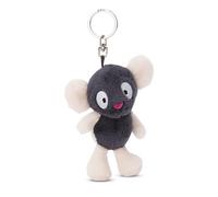 NICI Keyholder ruffed lemur Ruffi 10cm gray - Sustainable companion cuddly animal pendant with metal ring to hang on keys, cord, bag, and more