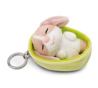 Nici Keyholder Sleeping Pets bunny cappucino 8cm basket light green