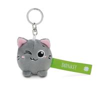 NICI Keyring Cat Thank You 5 cm Grey Loyal Companion for Backpack or Bag, Key Holder for Small and Large | 62058