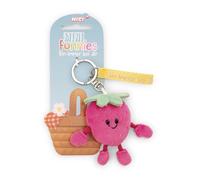 NICI Keyring Strawberry Bin immer bei dir 7 cm - Red - Loyal Companion for Backpack or Bag, Key Holder for Small and Large | 61803