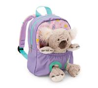 NICI Backpack with Koala Plush Toy, Removable Plush Toy, Soft, Fluffy Nursery Backpack with Cuddly Toy for 2-5 Years for Boys and Girls, 21 x 26 cm, 25 cm, Purple - 63039