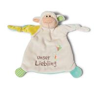 NICI Lamb Monny 'Unser Liebling' Comforter 25 x 25 cm - Cuddle Blanket from 0+ Months - Cuddly Blanket for Babies & Toddlers - Baby Cuddly Toy/Cuddle Blanket - Comfort Blanket for Girls and Boys -