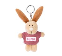 Nici Lena 44635 Key Ring Rabbit with T-Shirt 10 cm Beige