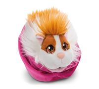 NICI LITTLE PAWS Guinea pig cuddly toy 12cm caramel-white in a mauve basket - Fluffy soft toy, cuddly toy to cuddle, play with, and adore - 61333