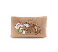 Nici Lopino Rabbit Cushion, 43 x 25 cm, Brown, Fluffy Cuddly Toy Cushion for Boys, Girls, Babies and Plush Toy Lovers, Ideal for Home, Nursery or on the Go - 62335