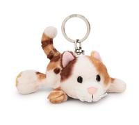 NICI Lucky Cat Keyring 10 cm, Brown, Loyal Companion for Backpack or Bag, Key Holder for Kids and Adults, 62132
