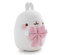 NICI Molang Soft Toy with Bow, 12 cm, White - 62778