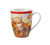 NICI Mug highland cattle McMooray & chick Eggwina 310ml porcelain with banderole red - Tea Cup Coffee Cup Porcelain Mug Cup Mug with handle for cold and hot drinks, coffee, tea, milk, cocoa