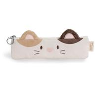 NICI mymochi Angy Cat Pencil Case, 20 x 6 cm, Brown, Fluffy Plush Pencil Case for Girls and Women, School Bag, Office or Cosmetic Bag, 61817