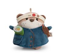 NICI mymochi Jiro the Otter Soft Toy, 8.5 x 6.5 x 10cm, 8cm, Brown - 62906 | With sushi and cooking costume, stuffed animal in kawaii design, soft and cuddly for children and adults, set in gift box