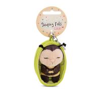 NICI Sleeping Pets Keyring, Bee in Basket Keyring, Yellow, 8 cm, Loyal Companion for Backpack or Bag, Key Holder for Kids and Adults, 61609