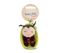 NICI Sleeping Pets Keyring, Ladybird in Basket Keyring, 8 cm, Red, Loyal Companion for Backpack or Bag, Key Holder for Kids and Adults, 61610