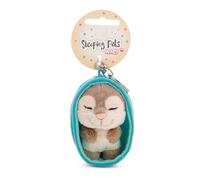 NICI Sleeping Pets Keyring, Otter in Basket Keyring, 8 cm, Brown, Loyal Companion for Backpack or Bag, Key Holder for Kids and Adults, 61602