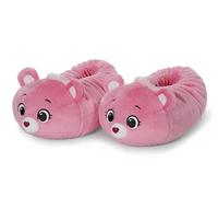 NICI Slippers, Care Bear, Cheer Bear, Warm Cuddly Toy Slippers Made of Plush for Children and Adults, Animal Shoes with Non-Slip Sole, Size M (3.5-6 UK), Pink - 62819