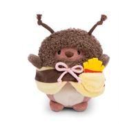 NICI soft toy bear Nomo 8cm with french fries and bee costume in gift box 8,5x6,5x10cm brown - Cuddly cute plush to snuggle and play with, for children & adults, great gift idea - 61142