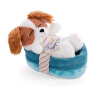 NICI Soft Toy Dog in Basket 12 cm - Sleeping Pets Cuddly Toy Cocker Spaniel for Girls, Boys & Babies - Fluffy Stuffed Animal to Cuddle, Play & Sleep With - Cosy Plush Animals