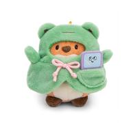 NICI soft toy fox Geeks 8cm with video game and frog costume in gift box 8,5x6,5x10cm red - Cuddly cute plush to snuggle and play with, for children & adults, great gift idea - 61145