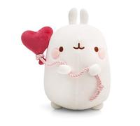 NICI soft toy MOLANG with heart-shaped balloon 12cm white - Cuddly sweet plush for cuddling and playing, for children & adults, great gift idea - 61672