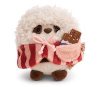 NICI soft toy panda Kono 8cm with chocolate & popcorn costume in gift box 8,5x6,5x10cm - white - Fluffy plush, cute to cuddle and play with, for children & adults - 61654