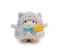 NICI soft toy penguin Waddle 8cm with duck and cat costume in gift box 8,5x6,5x10cm blue - Cuddly cute plush to snuggle and play with, for children & adults, great gift idea - 61143