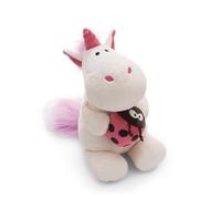 NICI soft toy unicorn Theodor with ladybird 25cm white - Cuddly cute plush to snuggle and play with, for children & adults, great gift idea - 61387