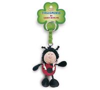 Key holder Talisminis ladybird 7cm red - Cuddly animal pendant with key ring for lanyard, key ring & key holder Lucky bag charm with message
