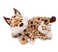 NICI Wild Friends cuddly toy lynx mother 40 cm & child 20 cm - cute soft toys to cuddle, play with and love, sustainably produced cuddly toys - 49812