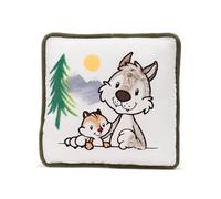 Nici Wolf Winny & Chipmunk Jojo 25x25 Cm Cushion Green