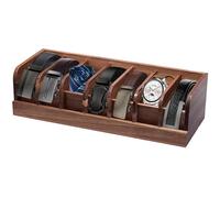 Niciksty Wood Belt Organizer, 7 Grids Belt Rack, Belt Storage Holder for The Closet and Drawer, Belt Storage Organizer and Displayer, Belt holder Storage Organizer for Men Women (Brown)