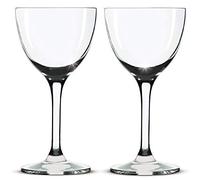 Nick and Nora Coupe Cocktail Glasses - Handblown Set of 2, Small Plain Vintage Coupe Glass to Serve a Manhattan, Martini, Aperitif, Algonquin, or Port Wine, 5-ounce (Plain, 2)