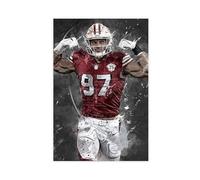 Nick Bosa Poster San Francisco 49ers Wall Art Print Canvas Poster Wall Art Decor Print Picture Paintings for Living Room Bedroom Decoration 12x18inch(30x45cm)