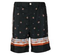 Nick Fouquet graphic-print silk-cotton bermuda shorts - Black 48-52-54
