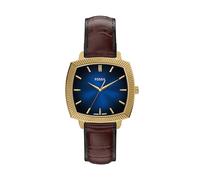 Nick Jonas x Fossil Machine Luxe Blue Vignette Dial & Brown Croco Leather Strap Watch