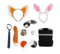 Nick & Judy Couples Costume - 10 Pcs I Love Fancy Dress Multi Large